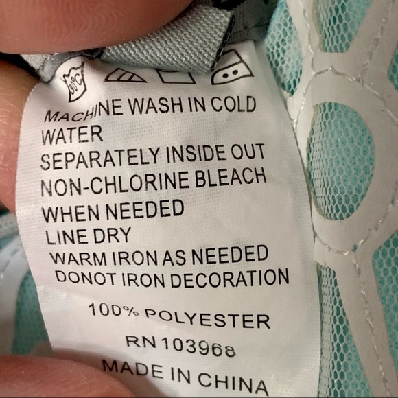 ELISA B. Lace Sleeveless Party Dress Teal Turquoise White Special Occasion Sz 10 - Picture 13 of 16